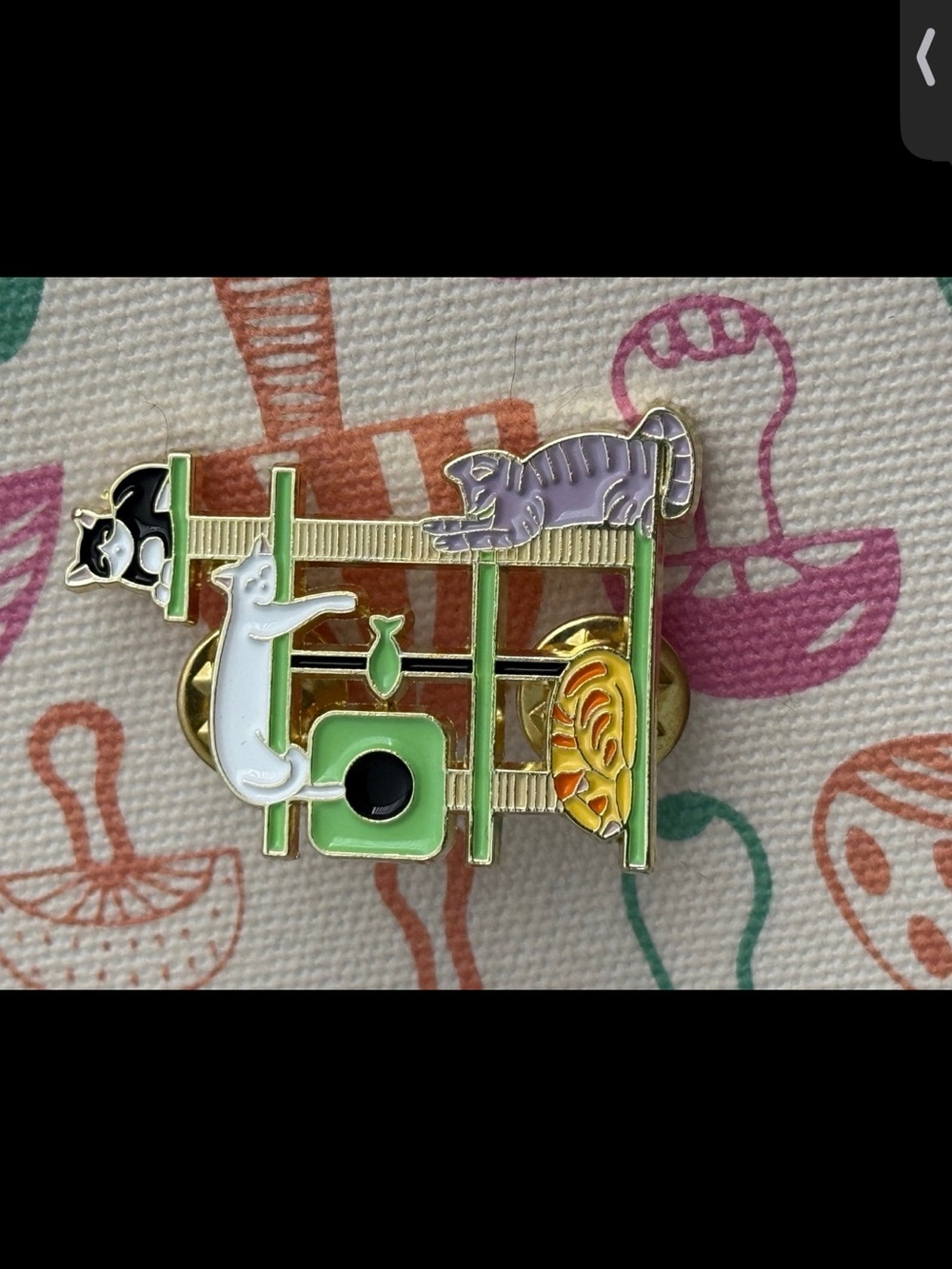 New Enamel Pin Lazy Cats on Cat Tree XL Pin brand new!